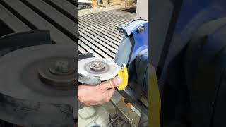 use a grinder to straighten the sharpening disk [upl. by Aihseuqram542]