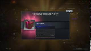 Dota 2 unbox gift wrap item from friend [upl. by Milissent]