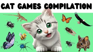 Cat Games  More than 3 HOURS of Unique Games for Cats  CAT TV Compilation Vol3 [upl. by Acnairb799]