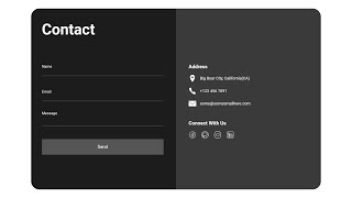 How To Create Contact Form Using HTML and CSS [upl. by Zeitler]