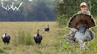 TAGGED OUT IN FLORIDA Payton Connects With An Osceola Gobbler On Youth Day Youth Turkey Hunt [upl. by Ynez]