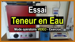 Teneur en eau  vidéo mode opératoire et calcul [upl. by Rivard731]