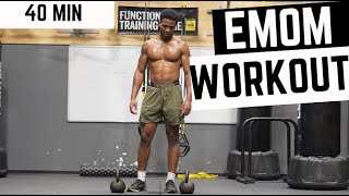 40 Min  EMOM KETTLEBELL Workout  FULL BODY Kettlebell Workout  NO REPEAT [upl. by Malo]