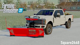 2023 Ford F350 Plowing Snow NEW TRUCK  FS22 [upl. by Rebm]