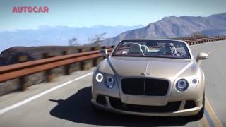 Bentley Continental GTC Speed driven the words fastest fourseat convertible  autocarcouk [upl. by Obmar874]