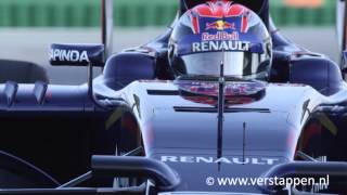 Max Verstappen on track with STR10 during day of filming at Misano 28012015 [upl. by Mungo890]