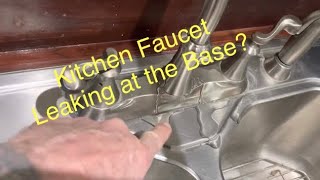 Kitchen Faucet Leaking at Base  Fix Fast and Easy For Beginners [upl. by Aekal394]