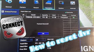 Come Resetear la memoria Tu night owl DVR [upl. by Oilla]