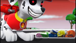 Paw Patrol The Movie ChaseMarshall Rescue Ryder Mission Halloween [upl. by Llezo]