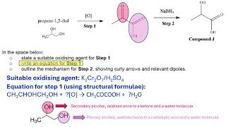 Alcohols oxidation and carbonyls reduction exam question [upl. by Constantia]