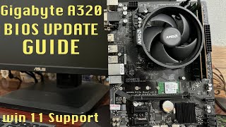 How to update Gigabyte A320 Motherboard Bios Complete Guide Basic To Final Version Win 11 Supported [upl. by Winson]