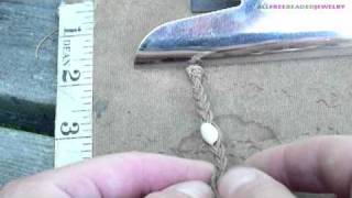 How to Make a Braided Hemp Anklet with Beads  Wear to the Beach Jewelry Tutorial Episode Three [upl. by Atteselrahc785]