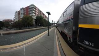 Capitol Corridor 536 in Emeryville Nov 11 2016 360° video [upl. by Erlin479]