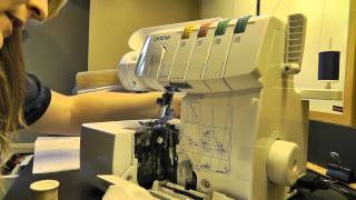 Threading Brother 1034D Serger [upl. by Iy]