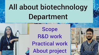 About biotechnology department scope future RampD [upl. by Monro]