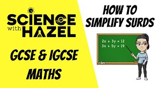 How To Simplify Surds  GCSE amp IGCSE Maths  AQA Edexcel CIE OCR [upl. by Terle]