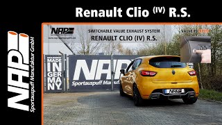 NAP Klappenauspuff ▶ Renault Clio IV RS  Soundcheck [upl. by Tehr]