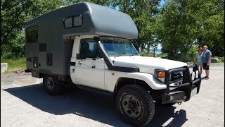 Vanlife  World Expedition vehicle Toyota Land Cruiser  Meet Ian and Cecil from England [upl. by Beall365]