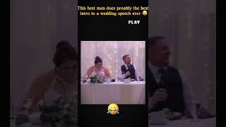 Best Intro to a Wedding Speech Ever 🎤💍😂 weddingmoments bestmanspeech funny [upl. by Doersten]