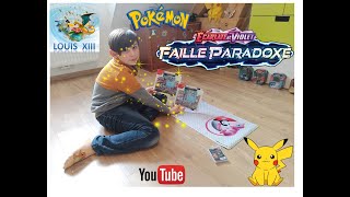 Ouverture avantpremière de Tripack Pokémon Ecarlate et Violet Faille Paradoxe EV04 avec des HITS [upl. by Neelahtak]