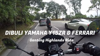 MT09 vs YAMAHA Y15ZR vs FERRARI  Genting Highlands Climb  Akrapovic Pure Sound [upl. by Ecinrahs]