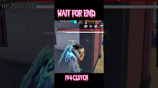 WAIT FOR END ENEMY SHOCKED 1V4 CLUTCH fyp viral shorts trend freefire 1v4clutch [upl. by Alisun]