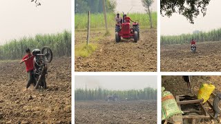 New Mahindra Tractor First Time Harrow Testing [upl. by Ariayek]