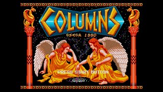 Columns Sega Mega Drive Genesis Shock Games [upl. by Sukram]