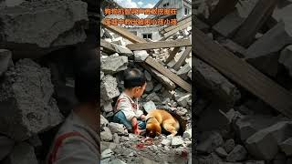 The golden retriever had a witty voice and bravely dug to rescue a trapped child in the rubble Th [upl. by Middleton]