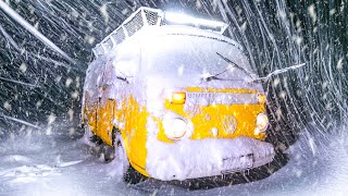 Surviving a Snowstorm in a Van  Van Camping in Heavy Snow Short Version [upl. by Cornish]