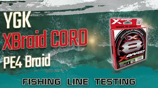 Fishing Line Testing  YGK XBraid CORD PE4 Braid [upl. by Asilanom]