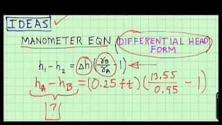 ExampleDifferential Manometer [upl. by Salomon]