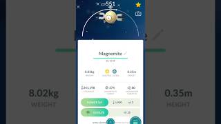 Evolving A Shiny Magnemite Into A Shiny Magneton In Pokemon Go pokemon pokemongo [upl. by Haimaj]