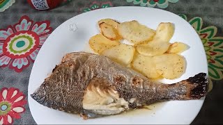 Dorada al horno con rodajas de patata crujientes y sabrosas [upl. by Poirer242]