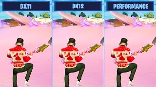 Fortnite Dx11 vs Dx12 vs Performance Mode Performance Comparison [upl. by Aguayo]