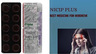 Nicip plus best for headache nicip nicipplus headache nimbuslide paracitamol headacherelief [upl. by Anirhtak]