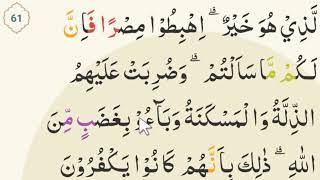 Tartil Quran dengan Tajwid Idgham Mutamasilain Mad Tamkin Surat Al Baqarah 5861 [upl. by Yenot567]