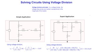 Solving Circuits Using Voltage Division [upl. by Ainezey]