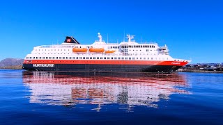 Kai meets the Hurtigruten ms Polarlys with his small boat on her way to Brønnøysund in Norway [upl. by Quartana]