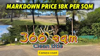 V29123 Camaya coast residential lot 366 sqm titled w overlooking beach view  bataan Philippines [upl. by Aliam]