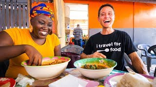 Street Food in Ghana  GIANT CHOPBAR LUNCH and West African Food Tour in Accra [upl. by Amar171]