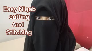 Niqab cutting and stitching  Flap niqab Hijab Cutting And Stitching In Urdu hindi by najiha [upl. by Damal349]