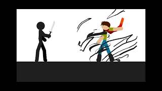 Black stick figure vs Barrier guy animation sticknodes [upl. by Bensen]