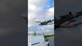 Huge Plane Landing At Heathrow Airport  Heathrow Airport Live  Emirates Airlines [upl. by Shulock]