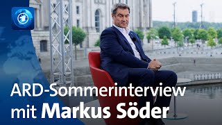 ARDSommerinterview mit Markus Söder CSU [upl. by Mallis516]