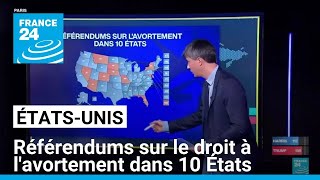 Aux ÉtatsUnis des référendums sur le droit à lavortement organisés dans dix États [upl. by Odama]