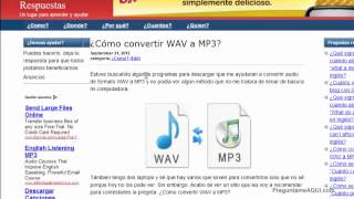 Como convertir WAV a MP3 Gratis [upl. by Anyrak]