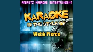 Wondering In the Style of Webb Pierce Karaoke Version [upl. by Schreck38]