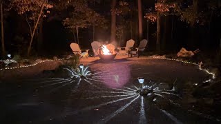 Fire pit area landscaping for the log cabin Native plants and rock Lance amp Cinda Old Bear Ridge [upl. by Ydnahs685]