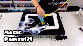 626  😮 MAGIC Paints From White To Rainbow MUST SEE  Acrylic Pouring [upl. by Chandra]